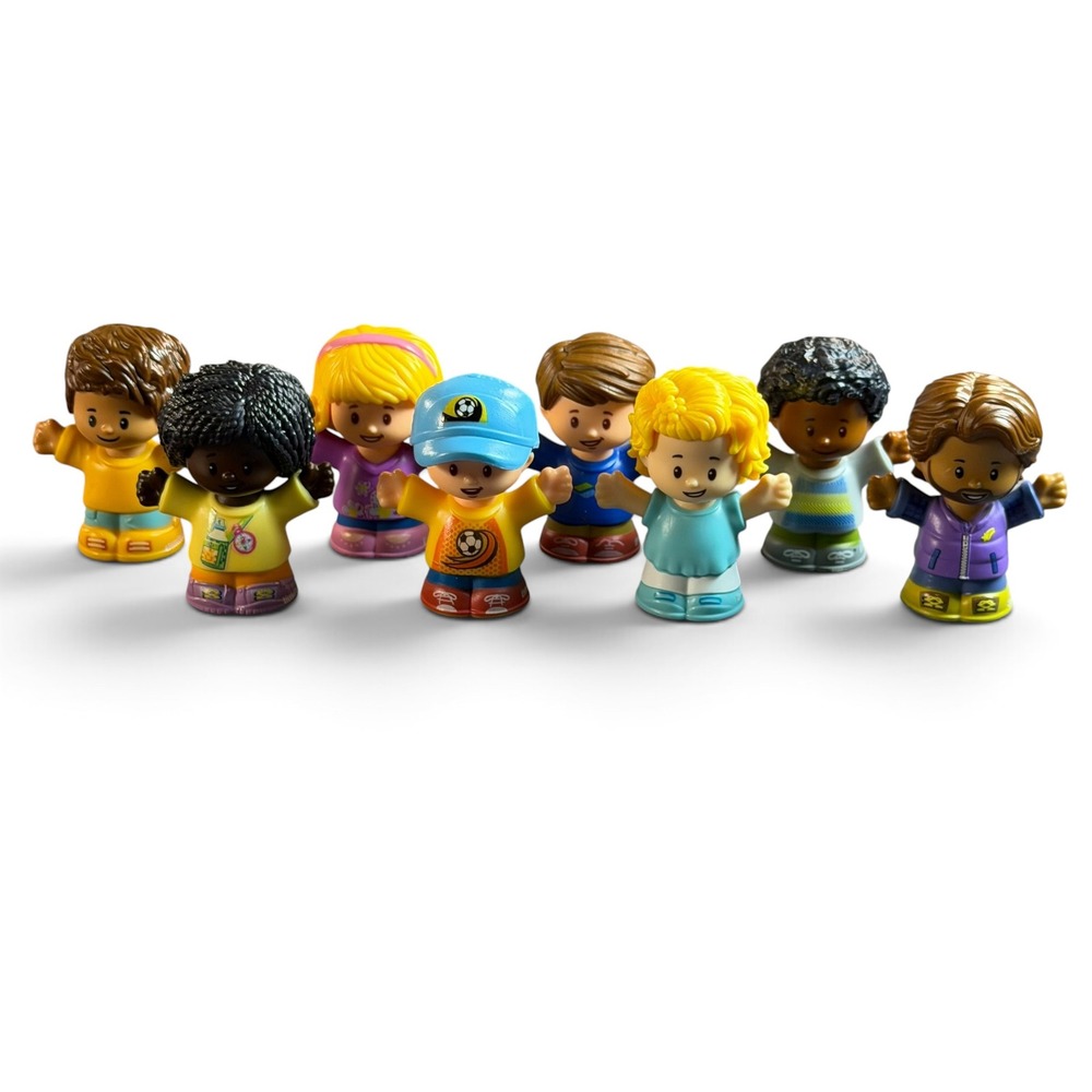Fisher Price Little People Figure Lot of 8 Diverse Boys and Girls Characters